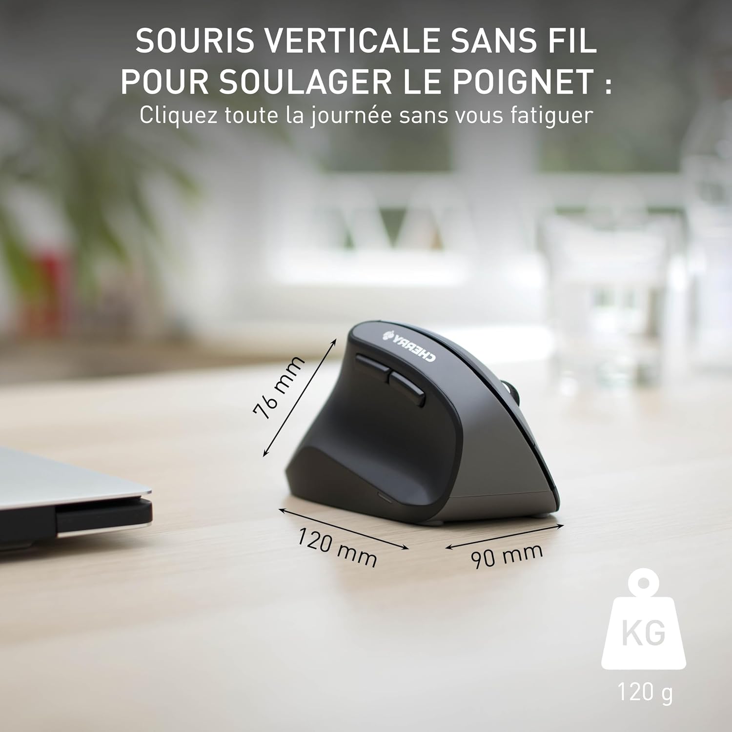 Detalle de Cherry MW 4500 Left, souris ergonomique 2,4 GHz
