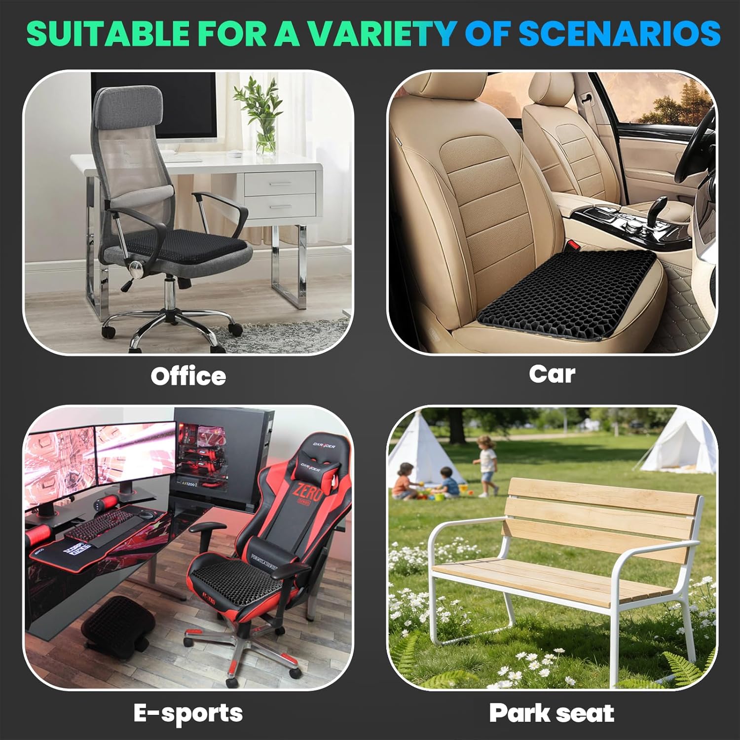 Thumbnail 5 de HSSGGV Gelsitzkissen 43×39×4 cm