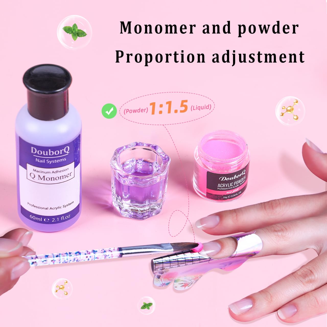 Detalle de Acrylic Nail Art Kit with UV Lamp