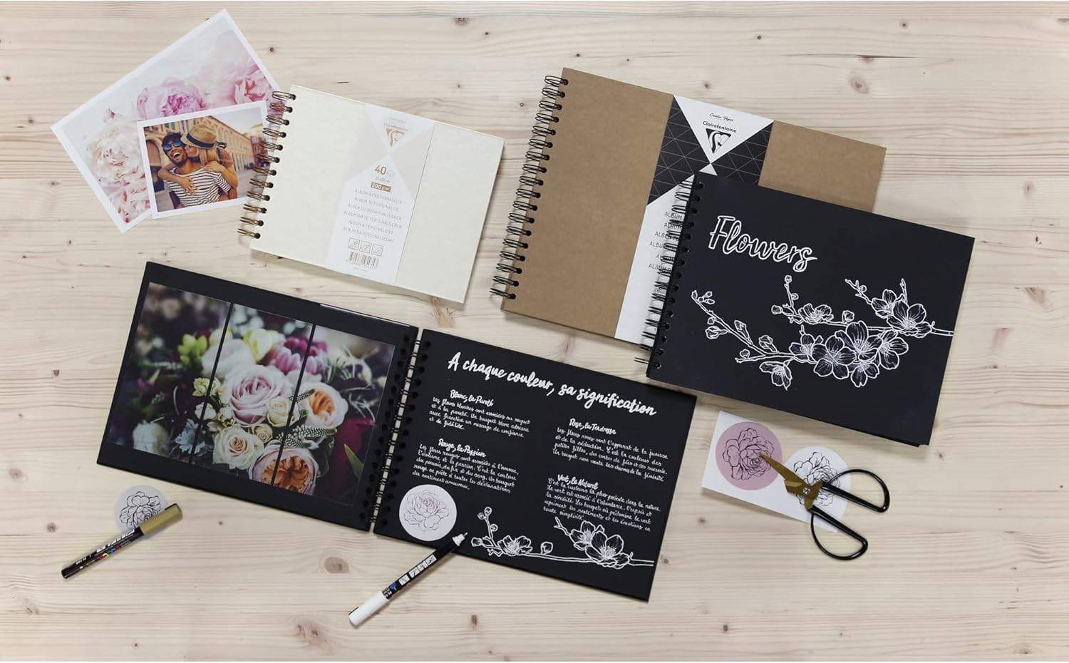 Thumbnail 3 de Clairefontaine Album 95433C_da personalizzare – 40 fogli 200 g in formato 32x24 cm