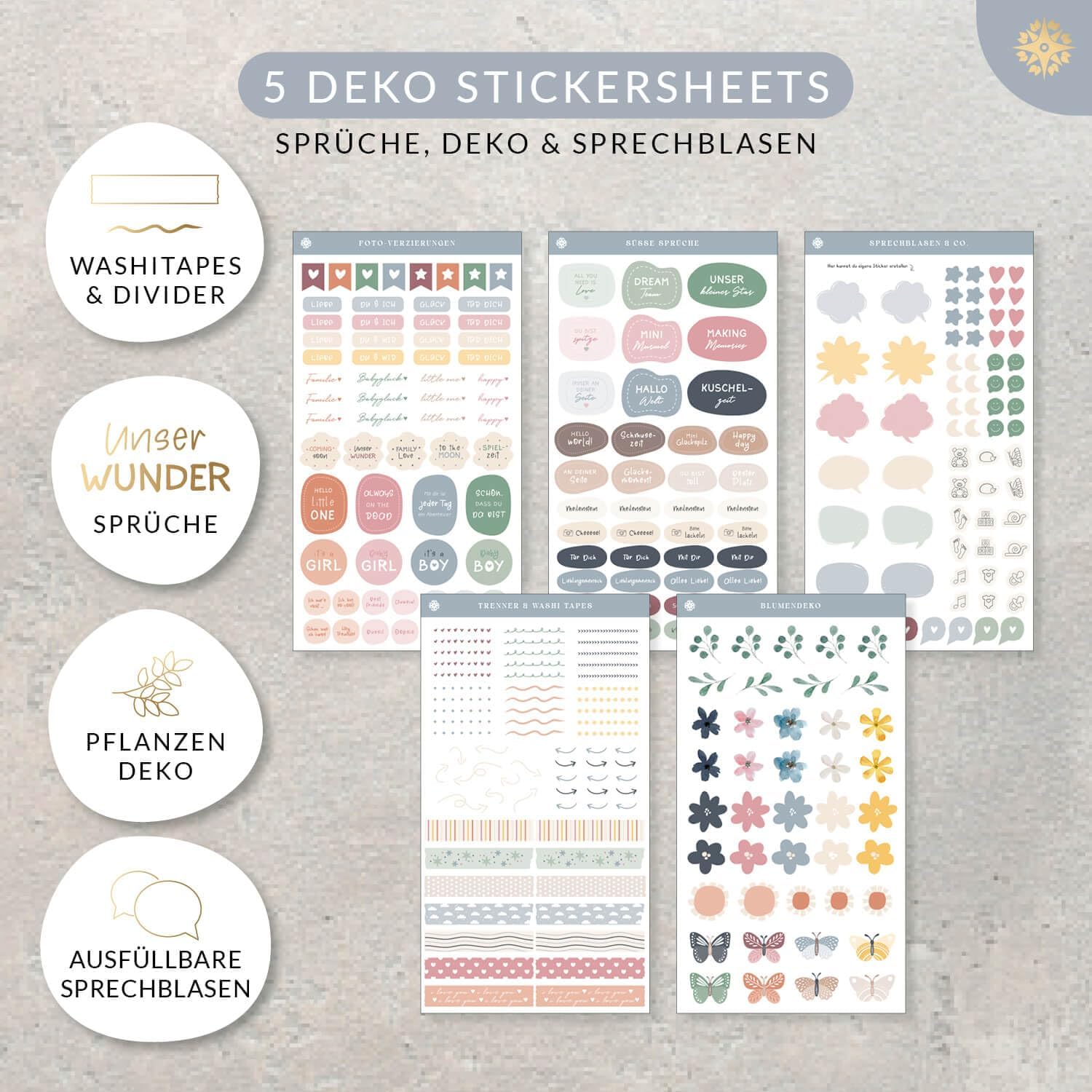 Thumbnail 4 de LEBENSKOMPASS Baby Sticker Set über 500 Sticker
