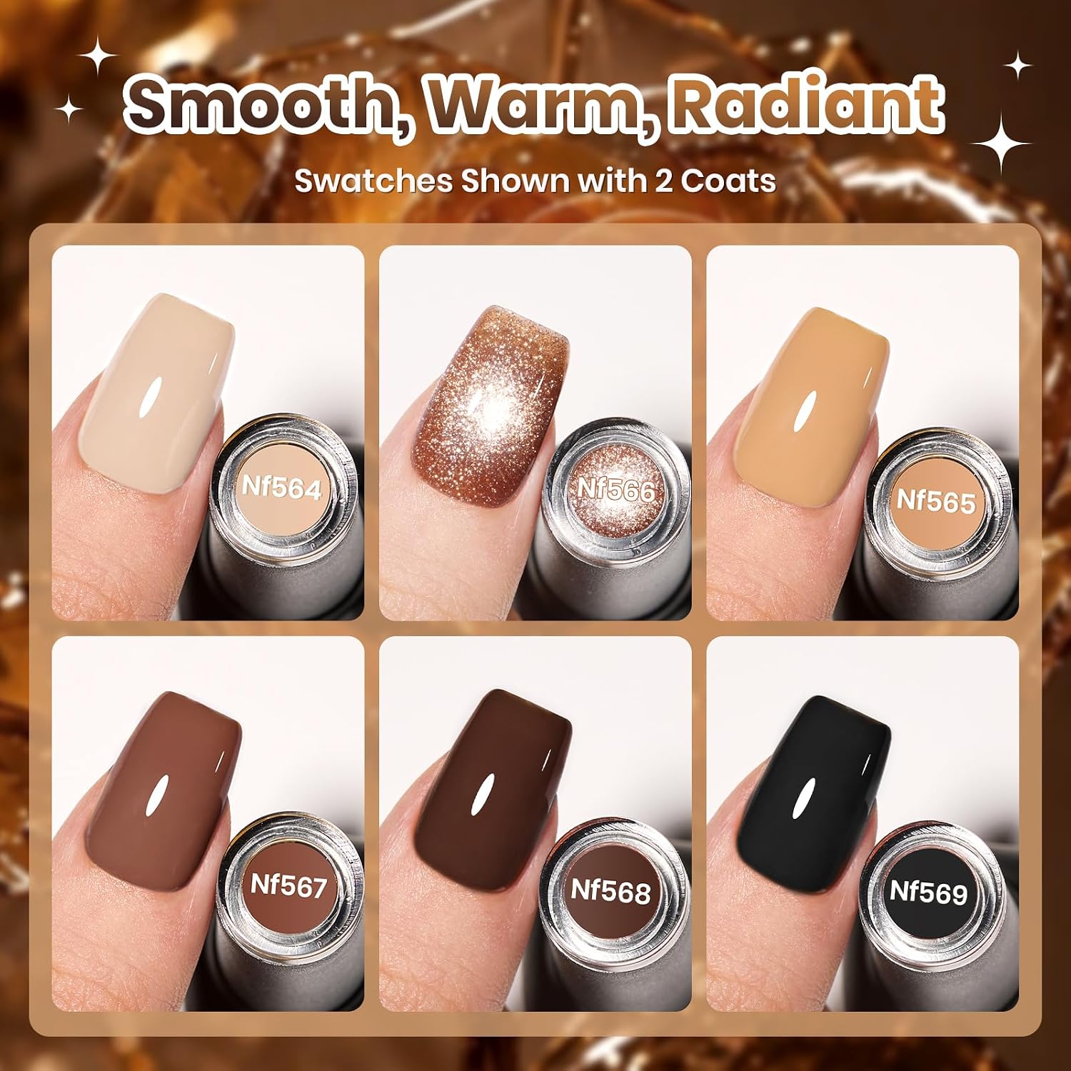 Detalle de Beetles Gel Nail Polish Set, 6 Colors