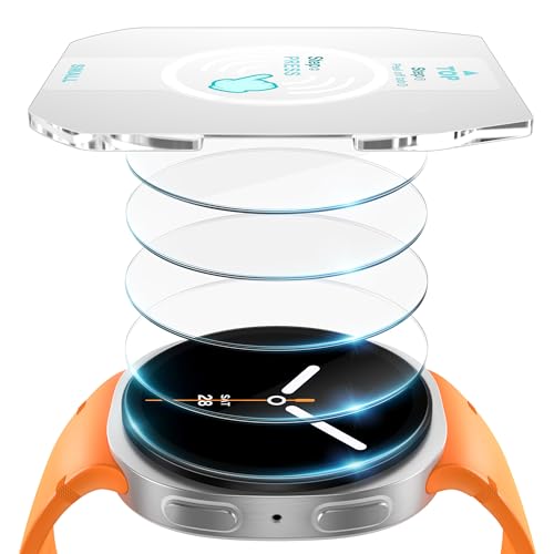 Detalle de Misxi 5 Stück Schutzfolie 44mm für Samsung Galaxy Watch 9/8 – Hochtransparent, 9H Kor und passgenau