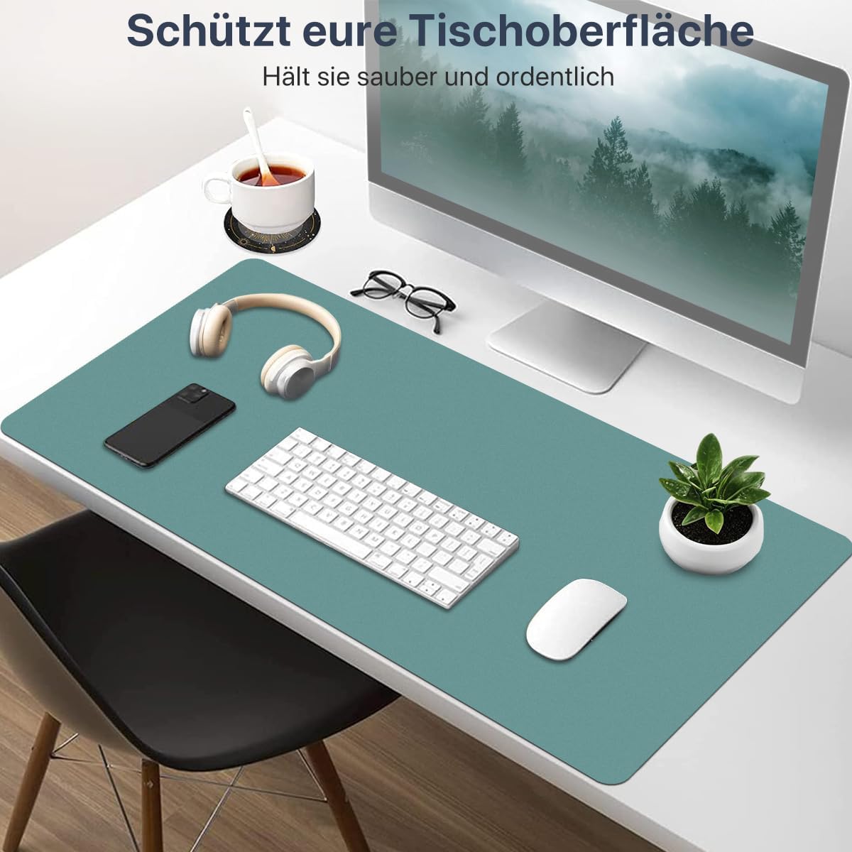 Thumbnail 1 de Sevenpers Schreibtischunterlage doppelseitig 80 x 40 cm (blau/grau) – wasserfest, rutschfest