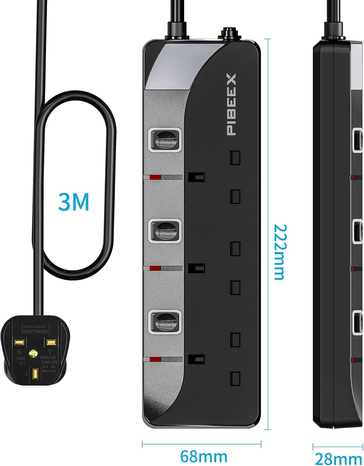 Thumbnail 6 de PIBEEX Extension Lead 3 Way 3M 3250W