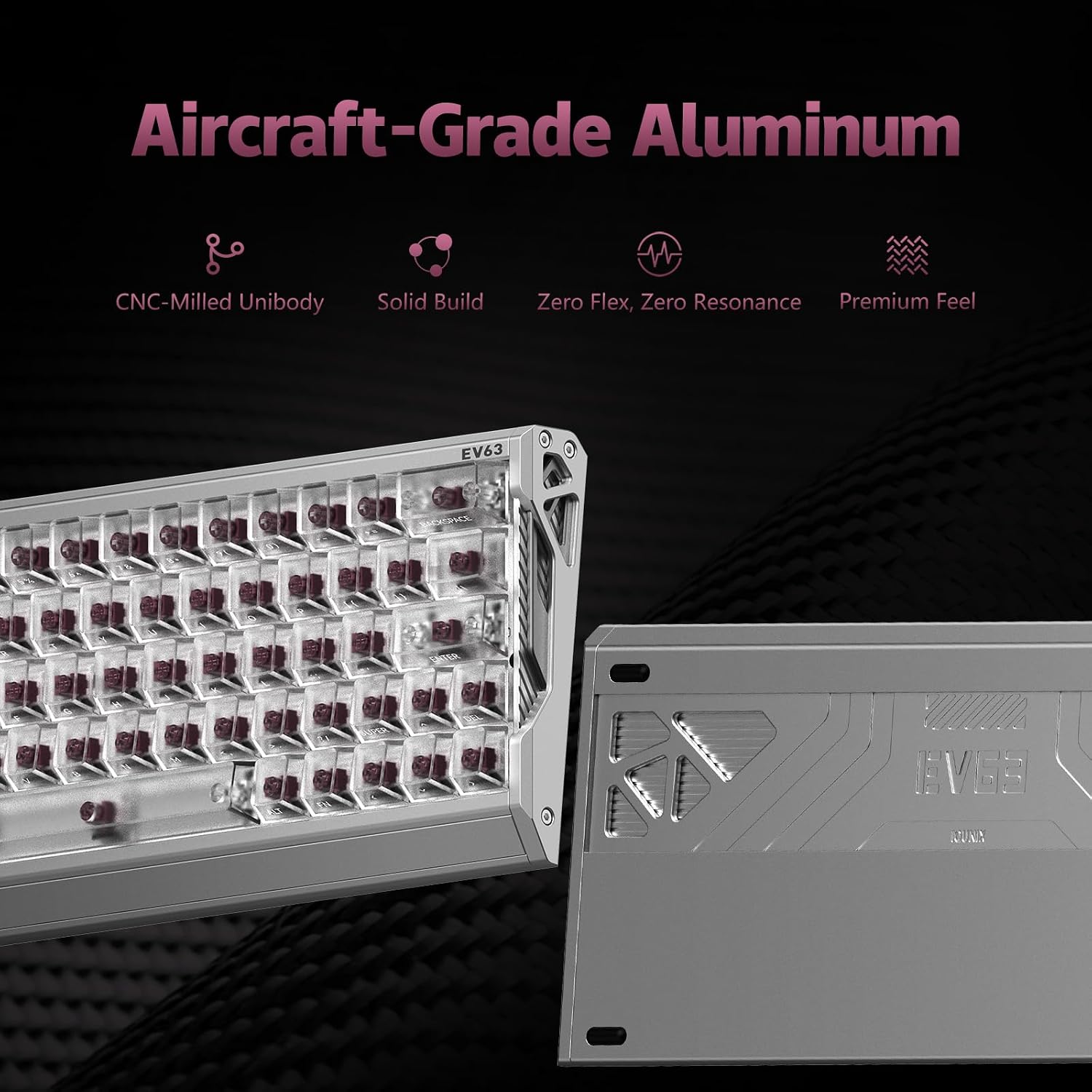 Detalle 2 de IQUNIX EV63 60% magnetic gaming keyboard