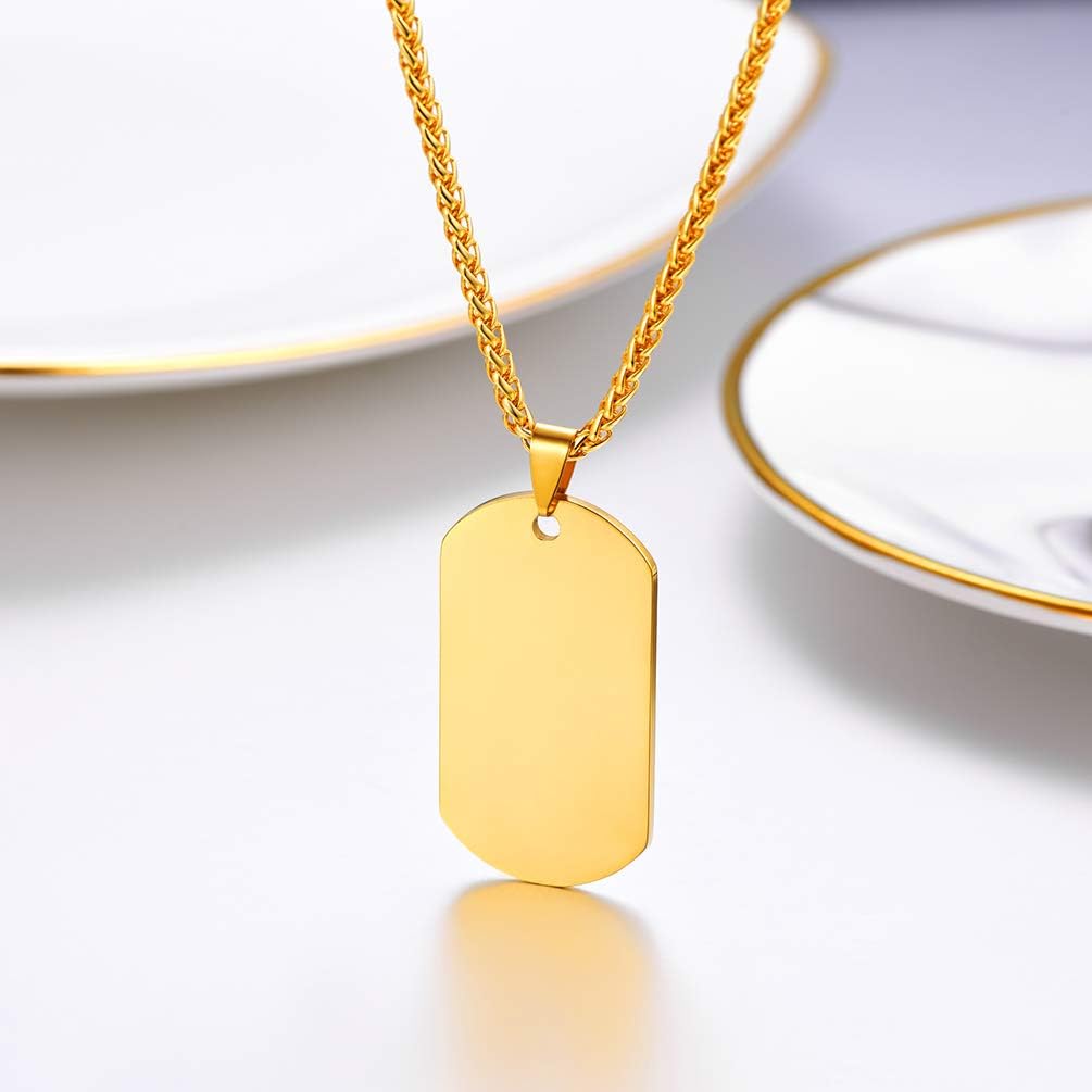 Thumbnail 2 de PROSTEEL Collana militare personalizzata con dog tag in acciaio 316L, catena 55+5 cm e incisione laser