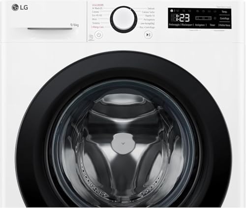 Thumbnail 16 de LG AI DD D4R3009NSWB: Lavatrice e asciugatrice 9/6 kg con vapore, Eco Hybrid e AI DD