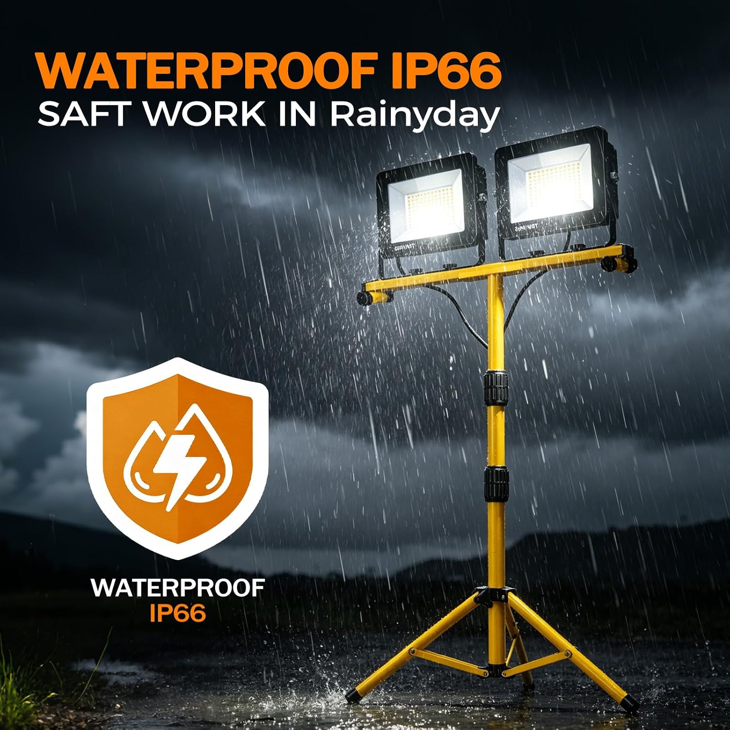 Detalle 1 de LED Work Light with Stand, 14,000 Lumens