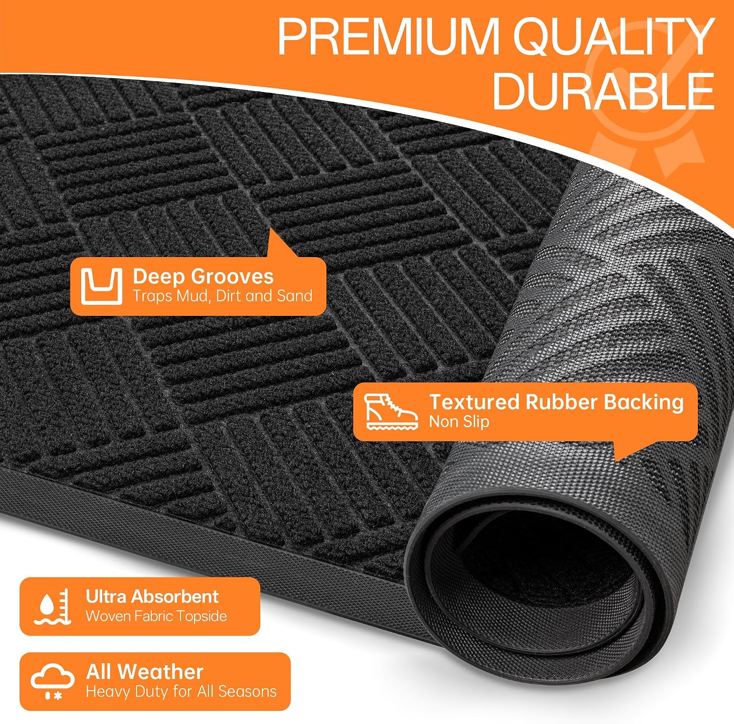 Thumbnail 4 de HOMEK 5x3 Indoor Outdoor Doormat