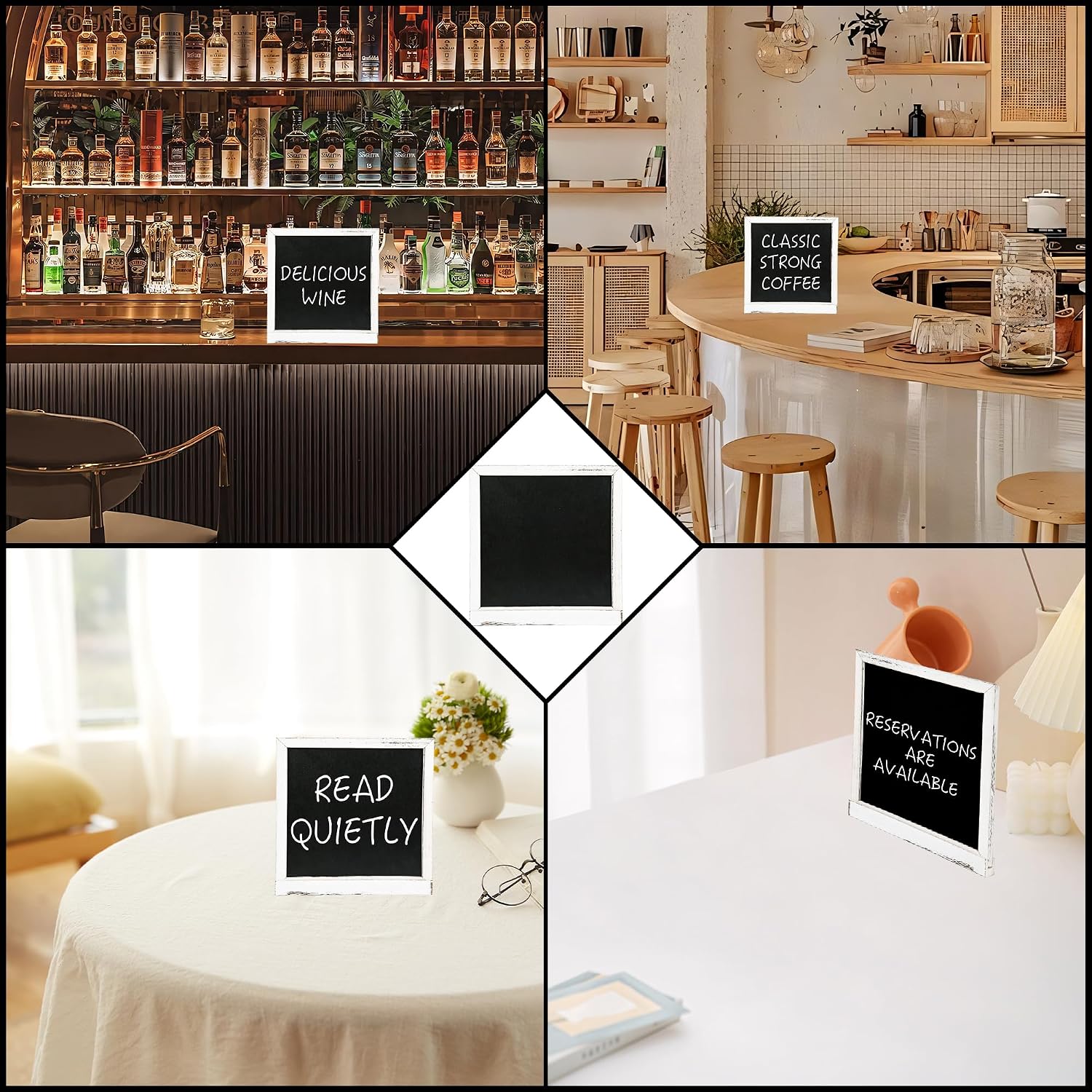 Thumbnail 6 de Double-Sided Chalkboard Sign, 10 x 10 Inches