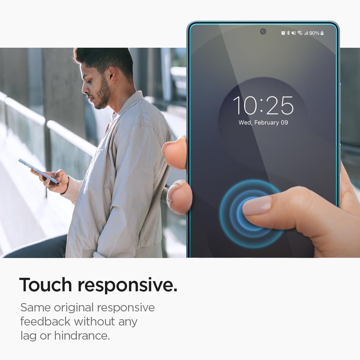 Thumbnail 4 de Spigen Glas.tR EZ Fit — verre trempé 9H pour Samsung Galaxy S25 Ultra (2 pièces)