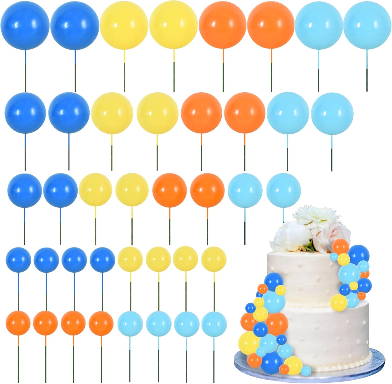 Thumbnail 5 de RIBBOOO 40 pcs foam cake toppers 🎂
