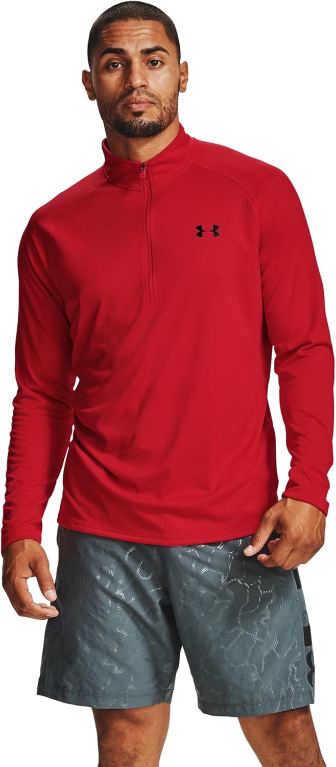 Detalle de Under Armour UA Tech 1/2 Zip Pullover Homme - Rouge - XL