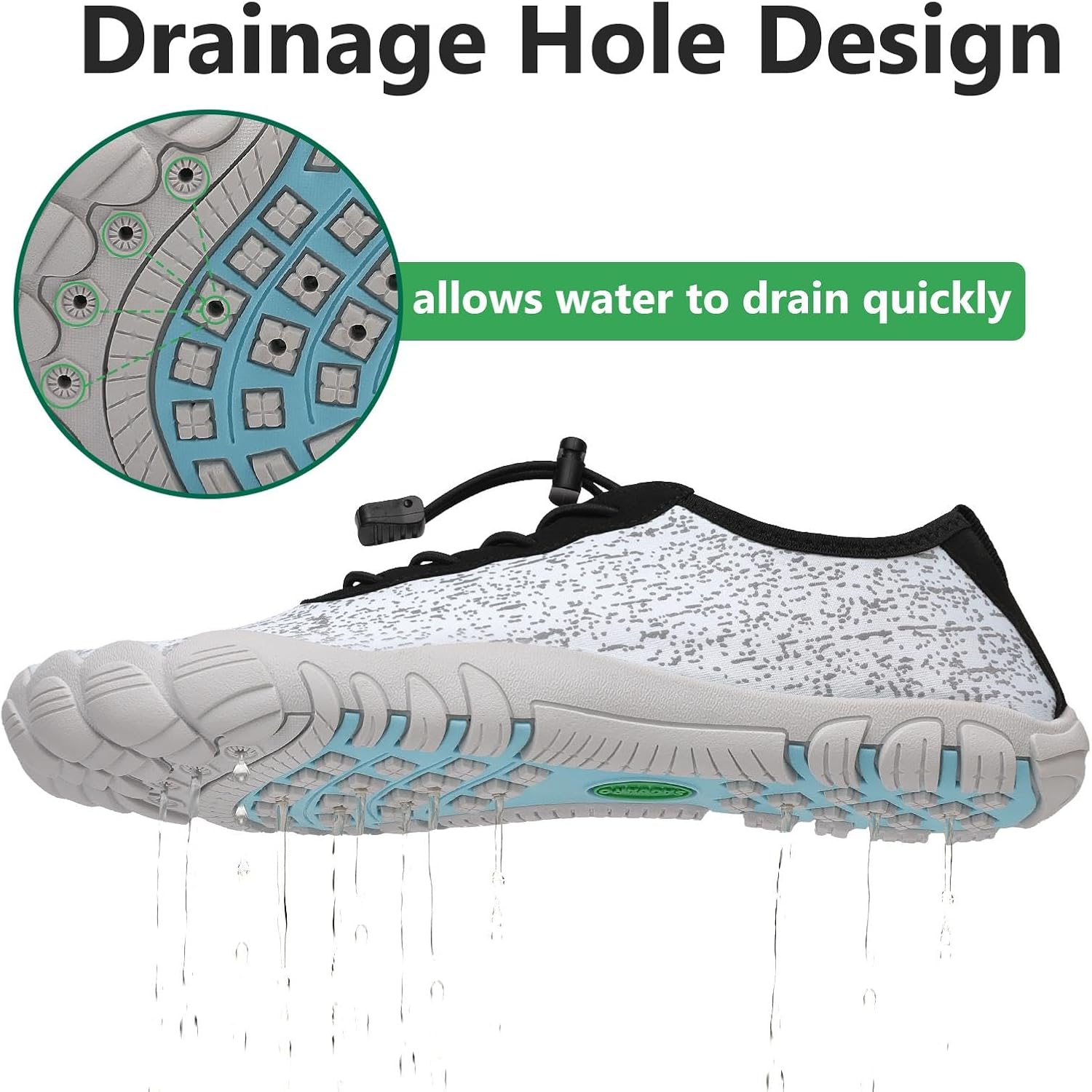 Detalle de SAGUARO Chaussures pour Sport Aquatique avec Semelle Épaisse – Mixte Adulte