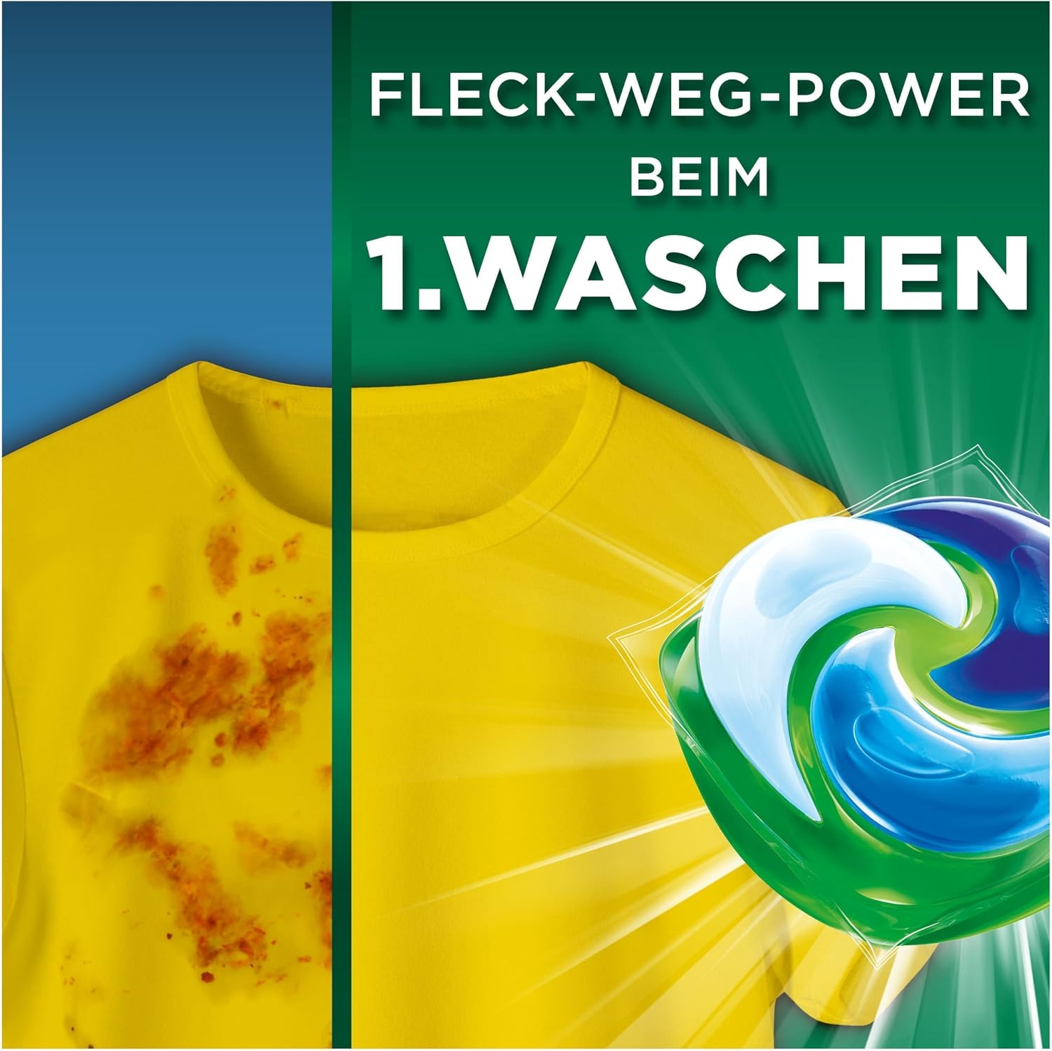 Detalle de Ariel Pods Color+ Waschmittel, 100 Wäschen – Fleck-Weg-Power ab der ersten Wäsche