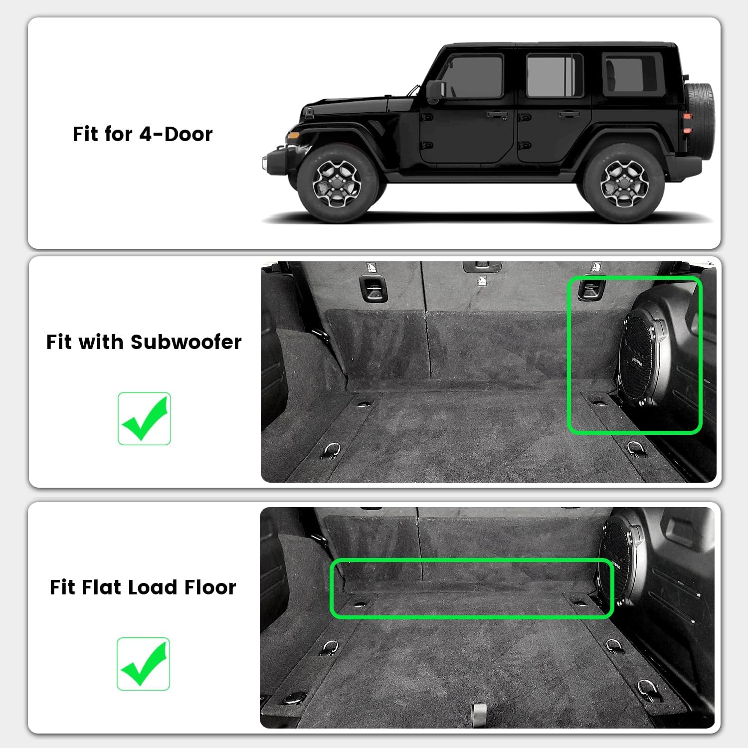 Detalle 2 de LASFIT Cargo Mat for Jeep Wrangler JL