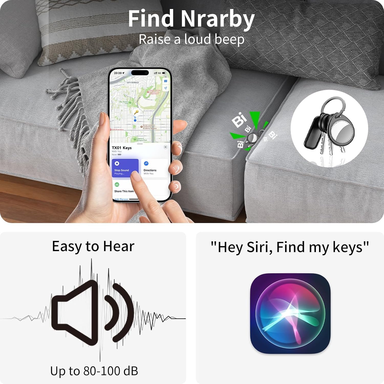 Detalle de Air Tracker Tags 4-Pack Bluetooth tracker 100dB 🔍