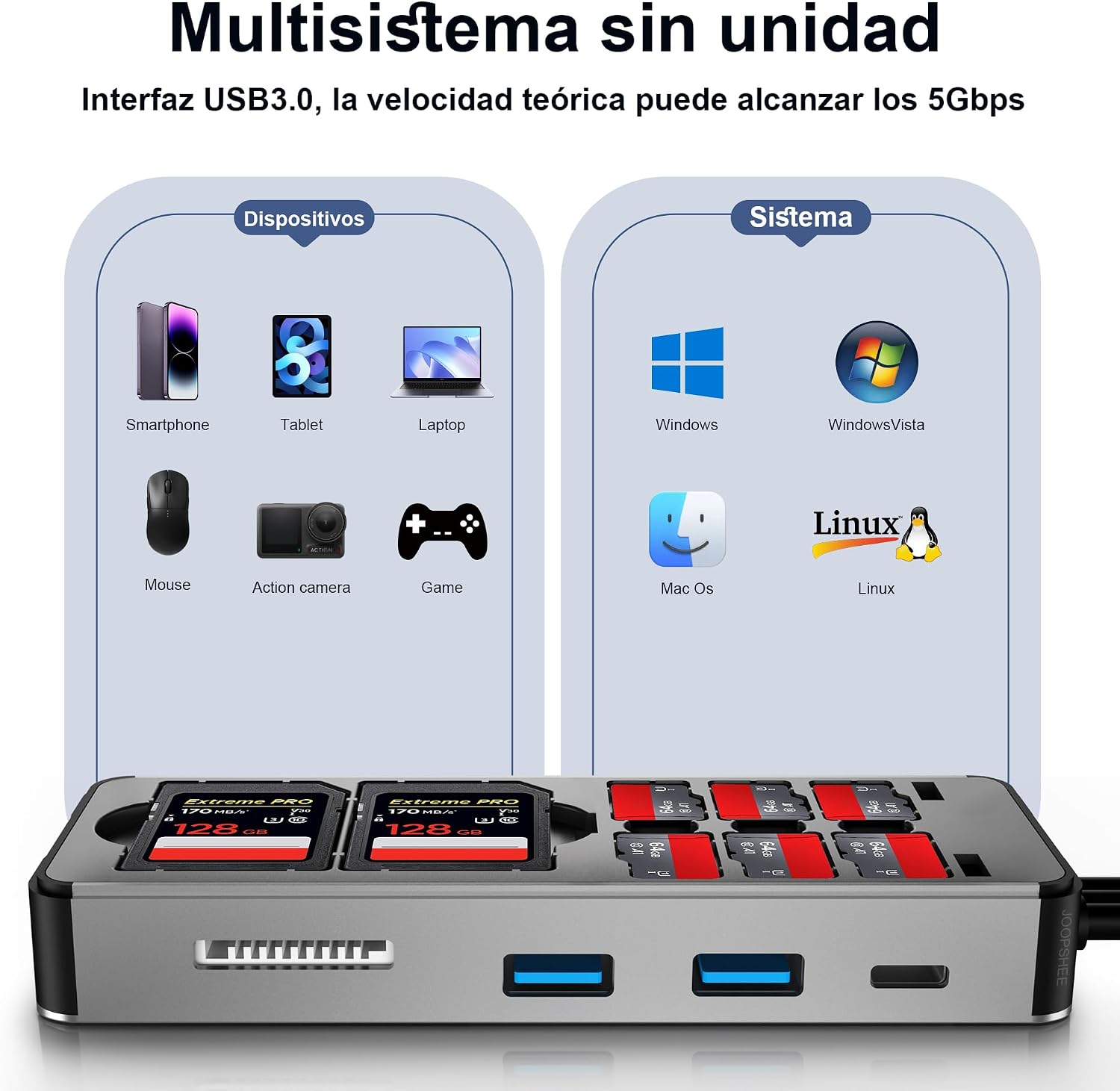 Thumbnail 4 de 8in1 SD Kartenleser USB 3.0 312 MB/s