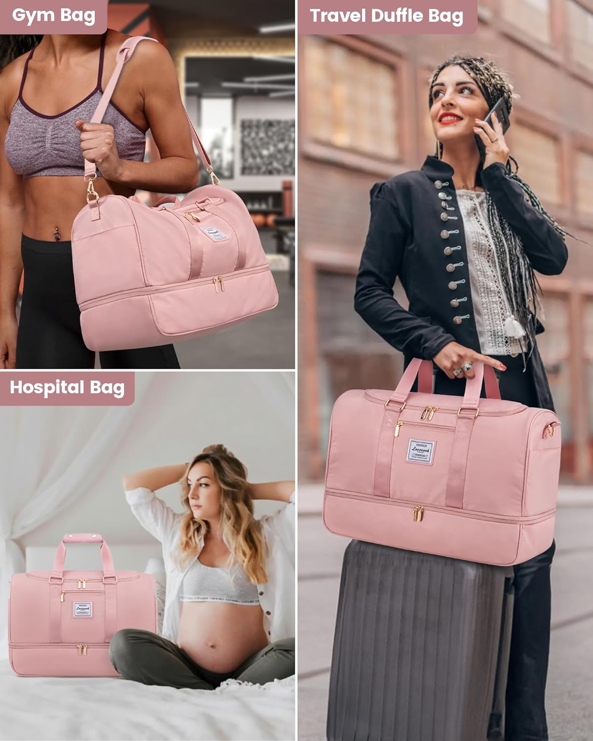 Detalle de LOVEVOOK Reisetasche Sporttasche 50 L