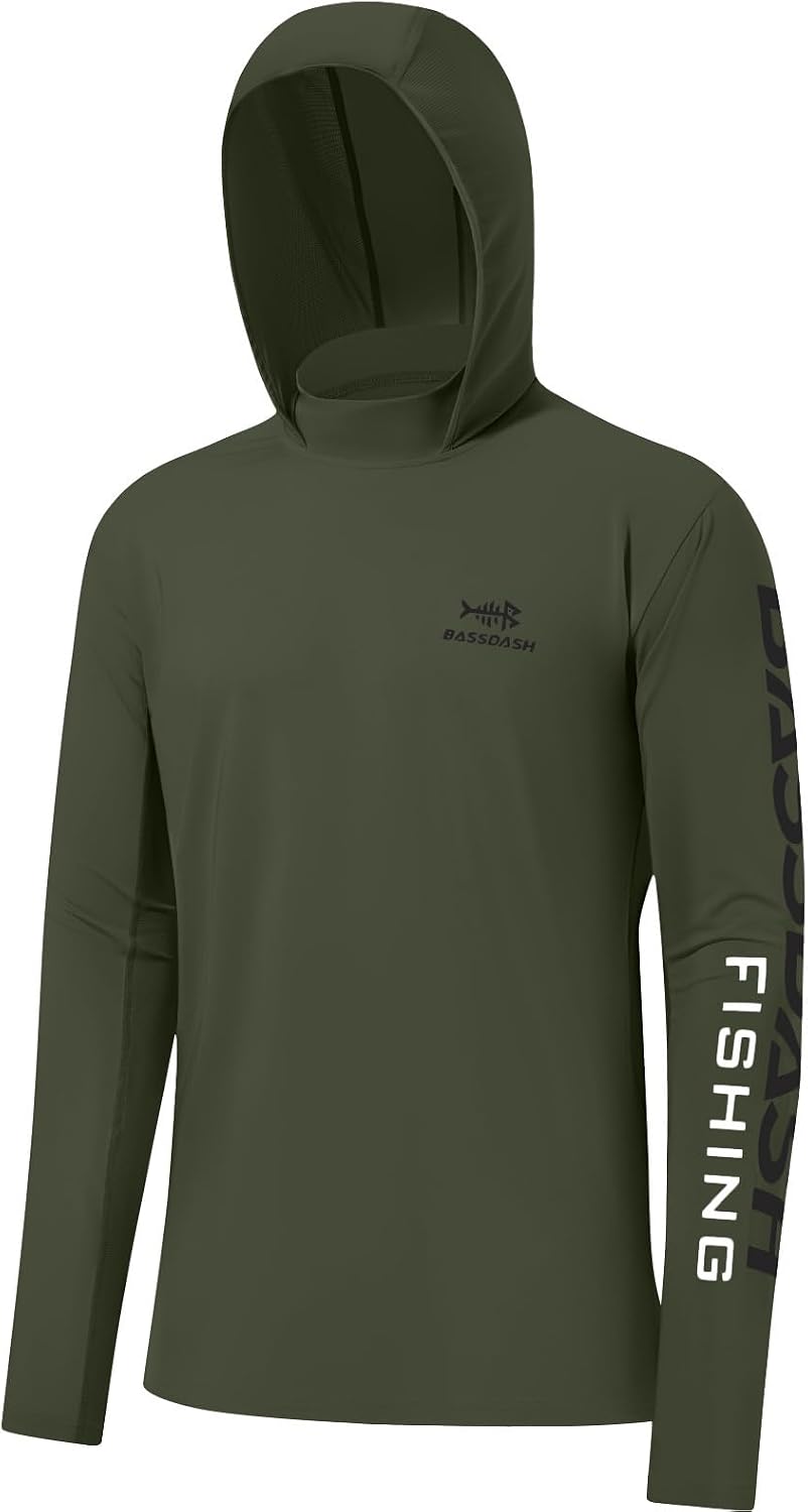 Detalle de BASSDASH UPF 50+ Men's UV Sun Protection Long Sleeve Performance Fishing Hoodie