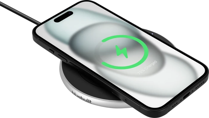 Detalle 2 de BlueBuilt kabelloses Ladegerät 10 W in Schwarz – praktisches Qi-Laden ohne Kabel