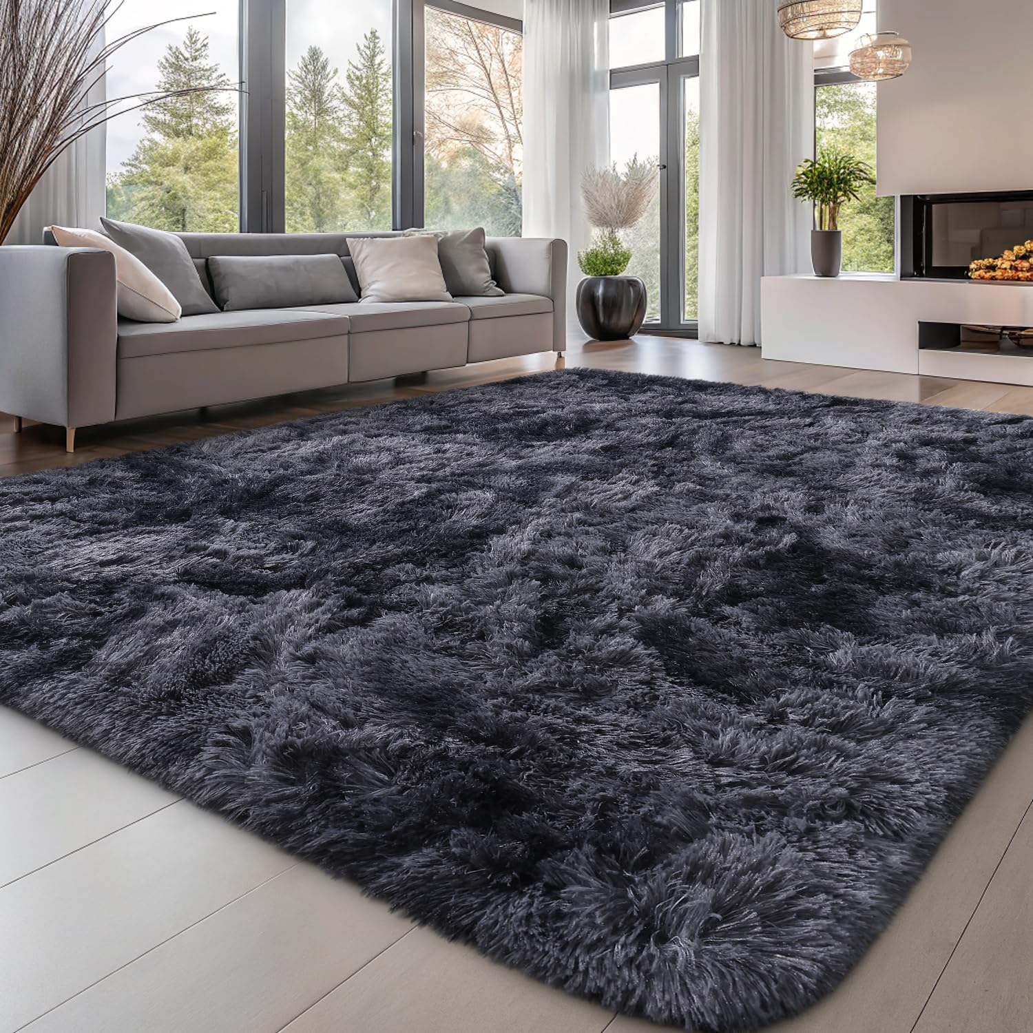Thumbnail 6 de smiry Rugs Living Room 140x200cm shaggy rug