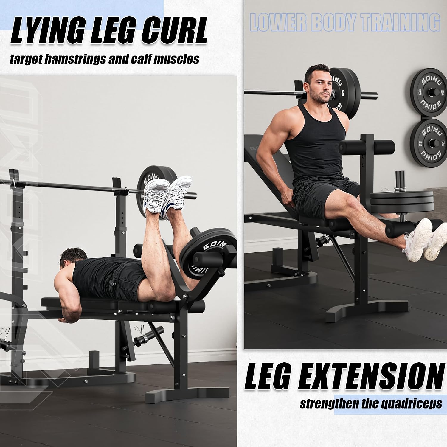 Thumbnail 6 de Goimu Z3 Olympic Weight Bench Set, 9-in-1 with Leg Extension and LAT Pulldown