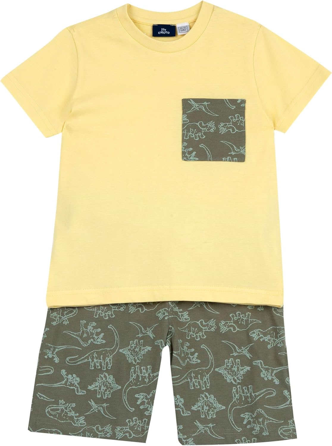Detalle de Completo Chicco per Bambino con T-shirt e Pantaloncini in Morbido Tessuto – Design Italy