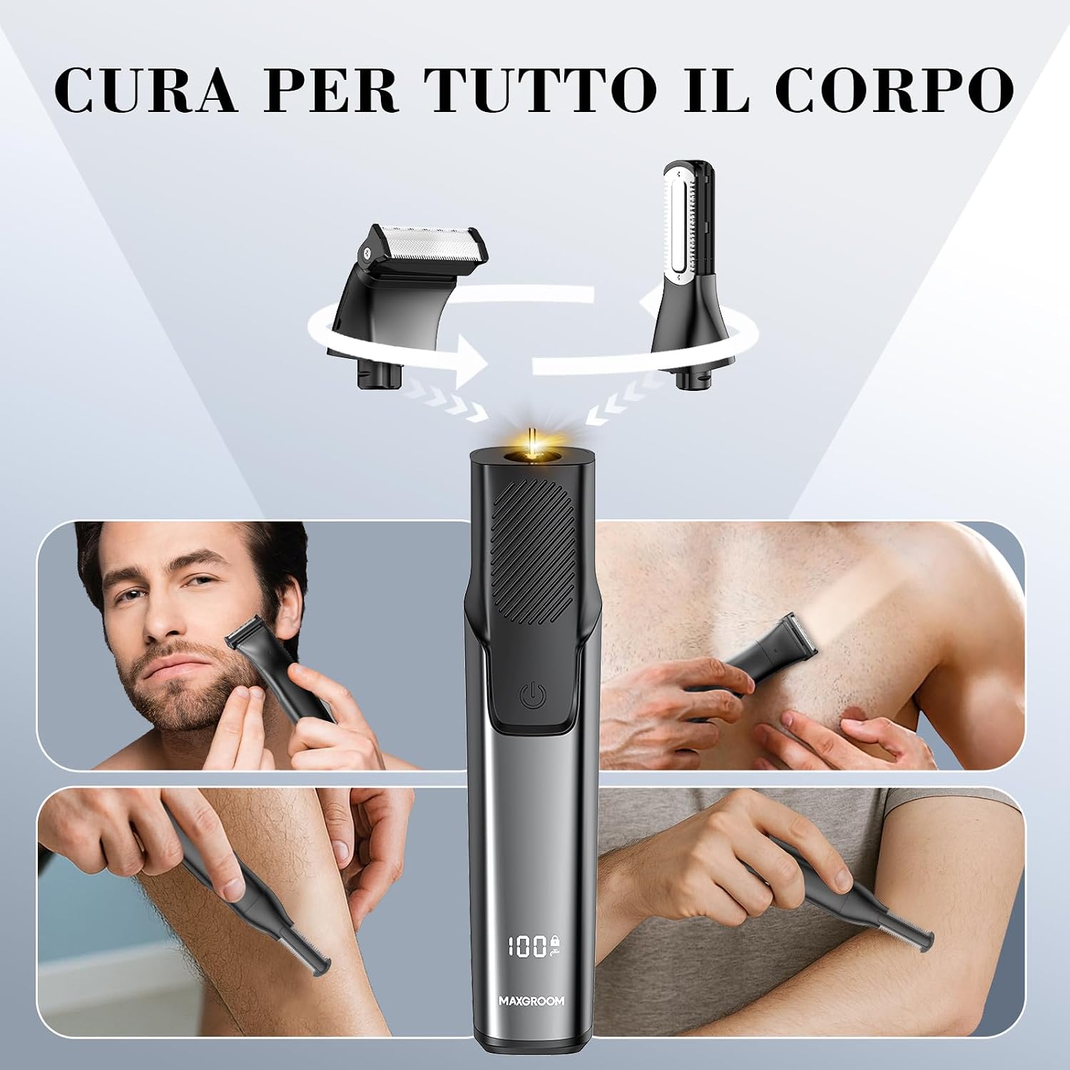 Detalle 2 de MAXGROOM 2in1 Rasoio Corpo 90 min 🪒