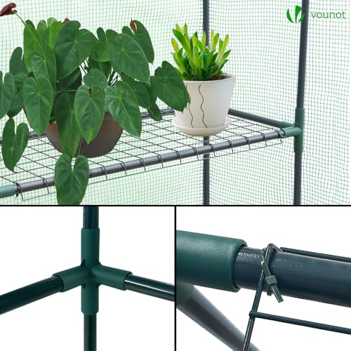 Detalle 2 de VOUNOT Invernadero 143x143x195 cm 8 estantes