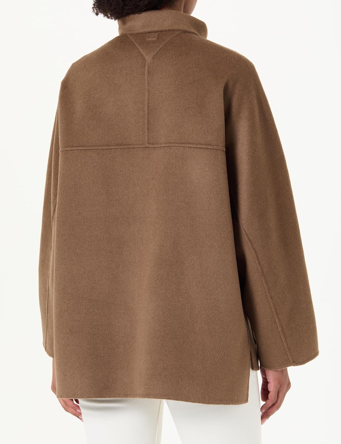 Detalle 2 de Tommy Hilfiger cappotto donna in lana Df Wool con collo funnel