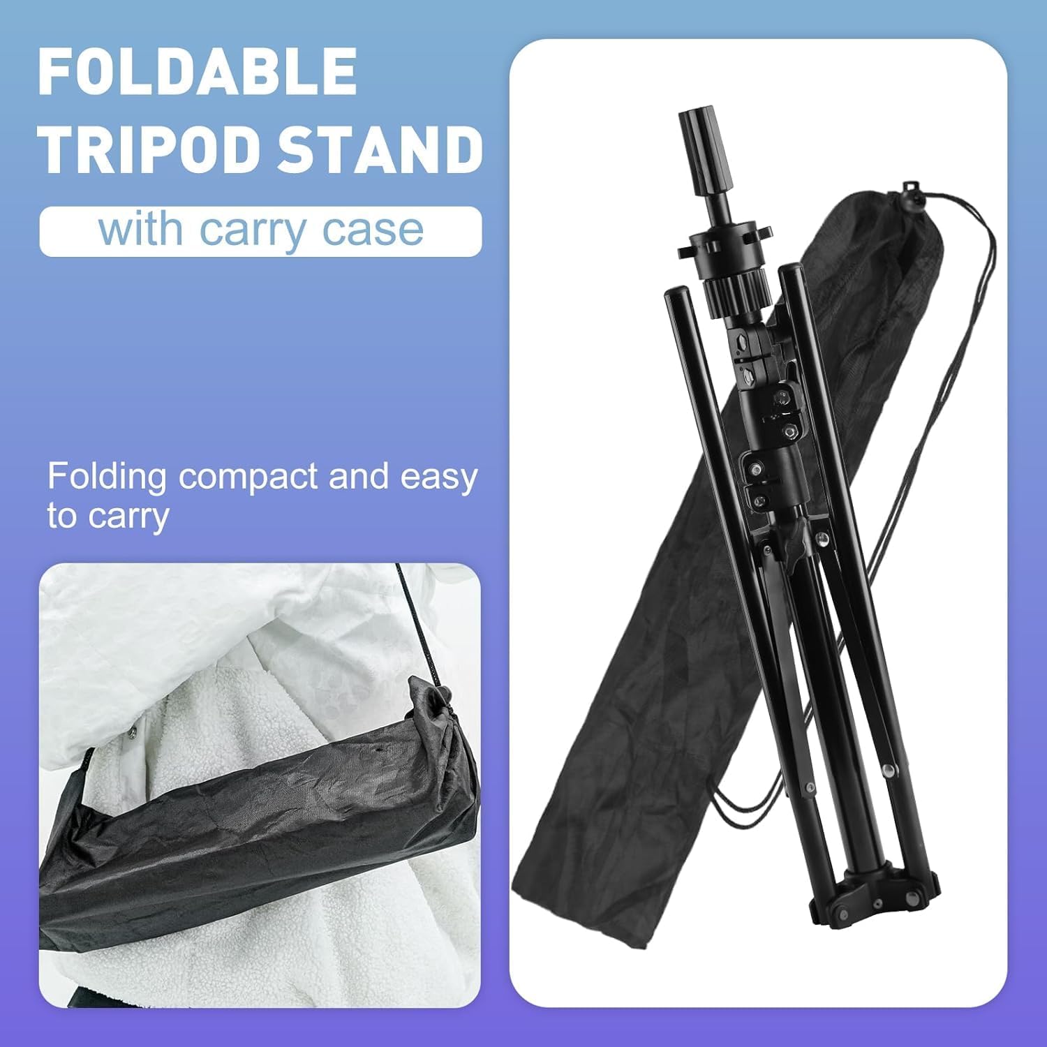 Detalle de Neverland 63 Inch Wig Stand with Tripod Base for Training Mannequin Heads