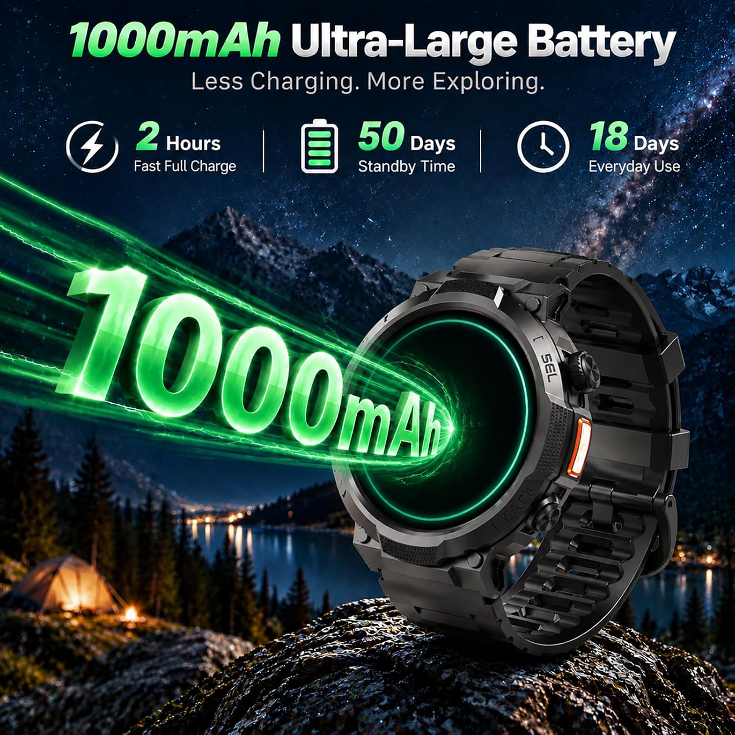 Detalle de Soudorv Smartwatch 1.53-Inch HD Display