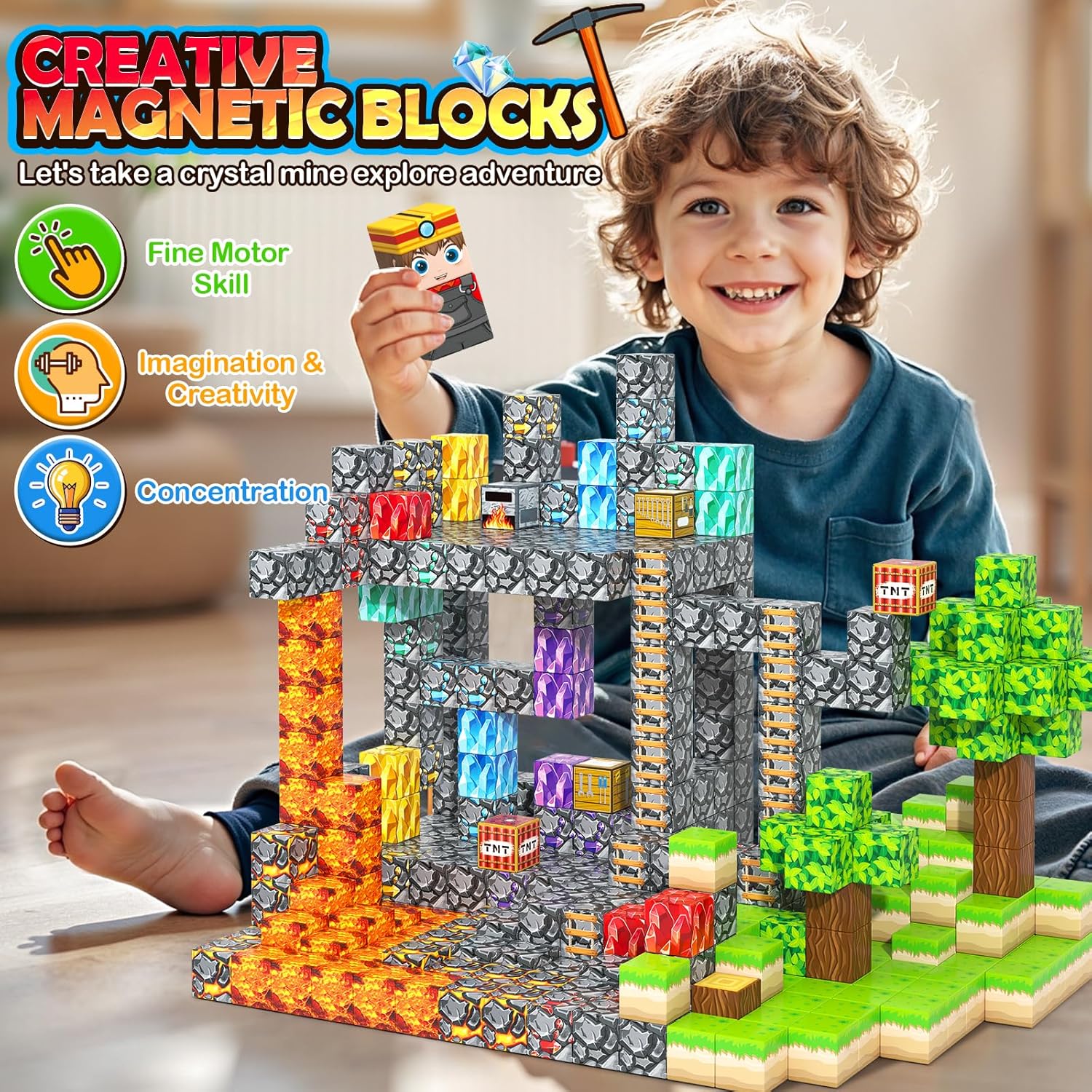 Thumbnail 5 de Magnetic Blocks 100PCS STEM Building Set 🧩