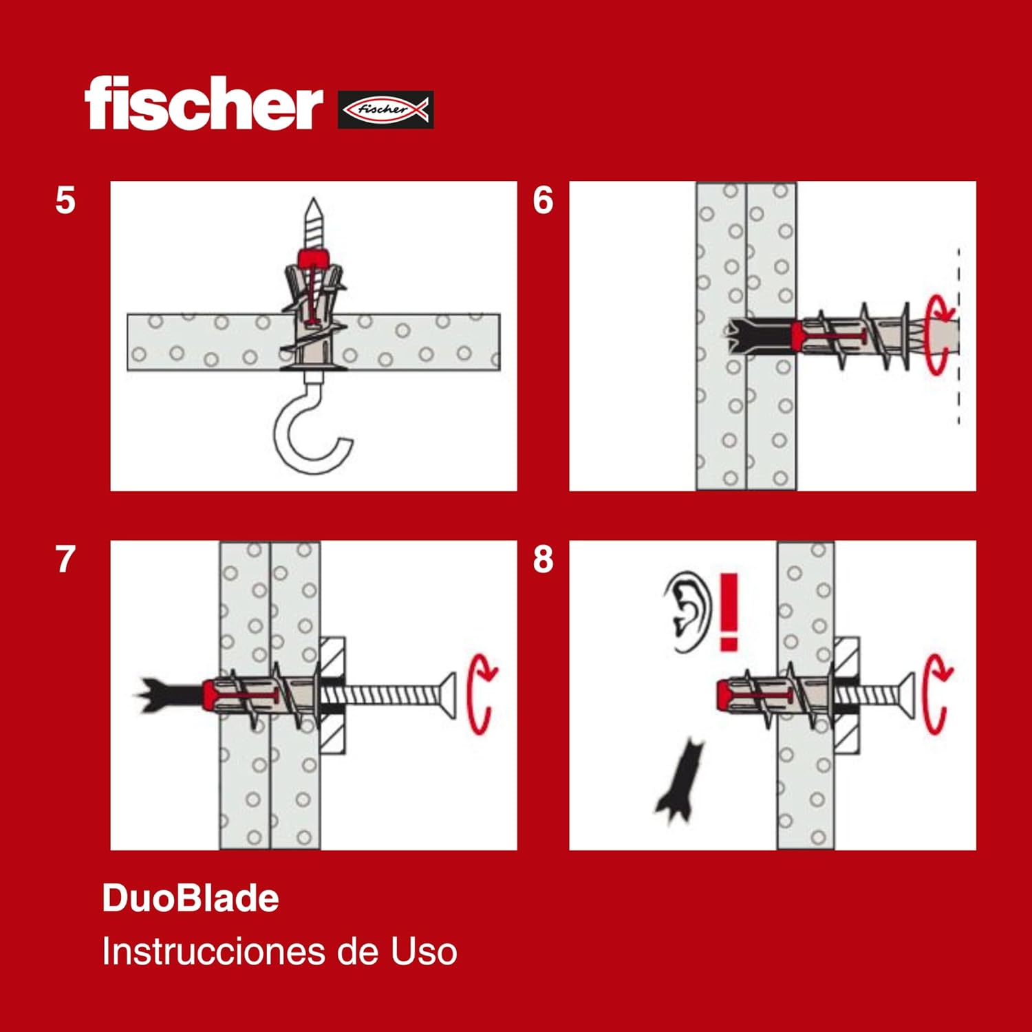 Detalle de fischer DuoBlade tacos autoperforantes 20 uds