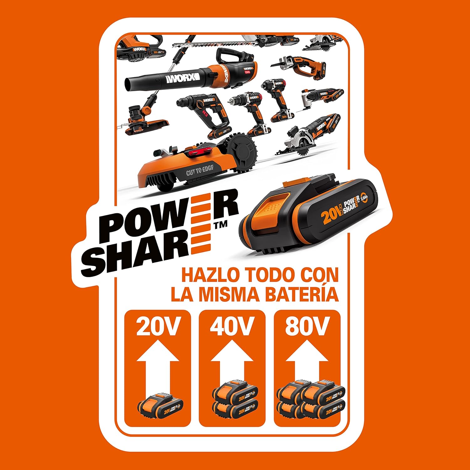 Detalle 2 de Worx WX092.9 Inflador multifunción 20V