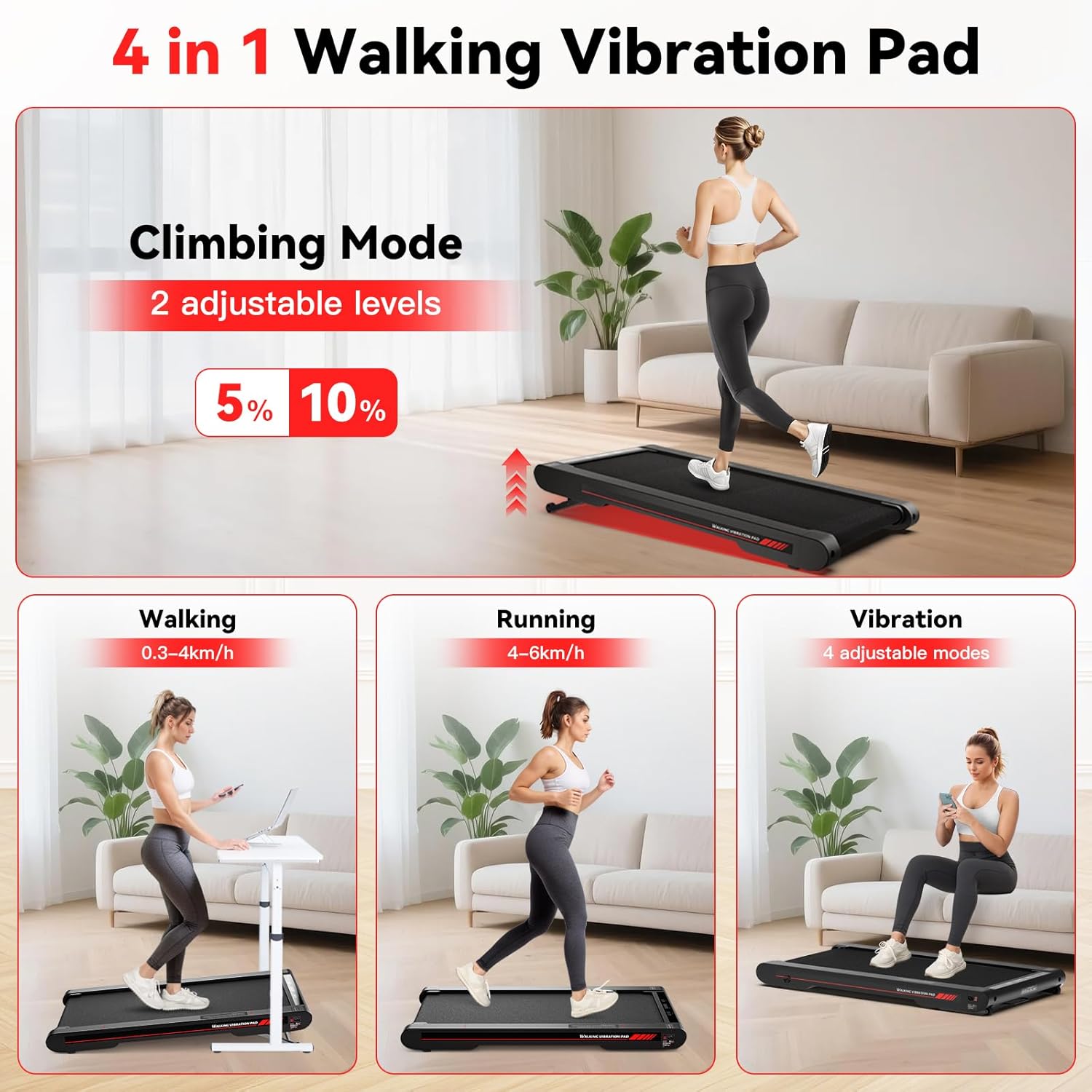 Detalle 1 de Sperax Walking Vibration Pad 400W App đ¶