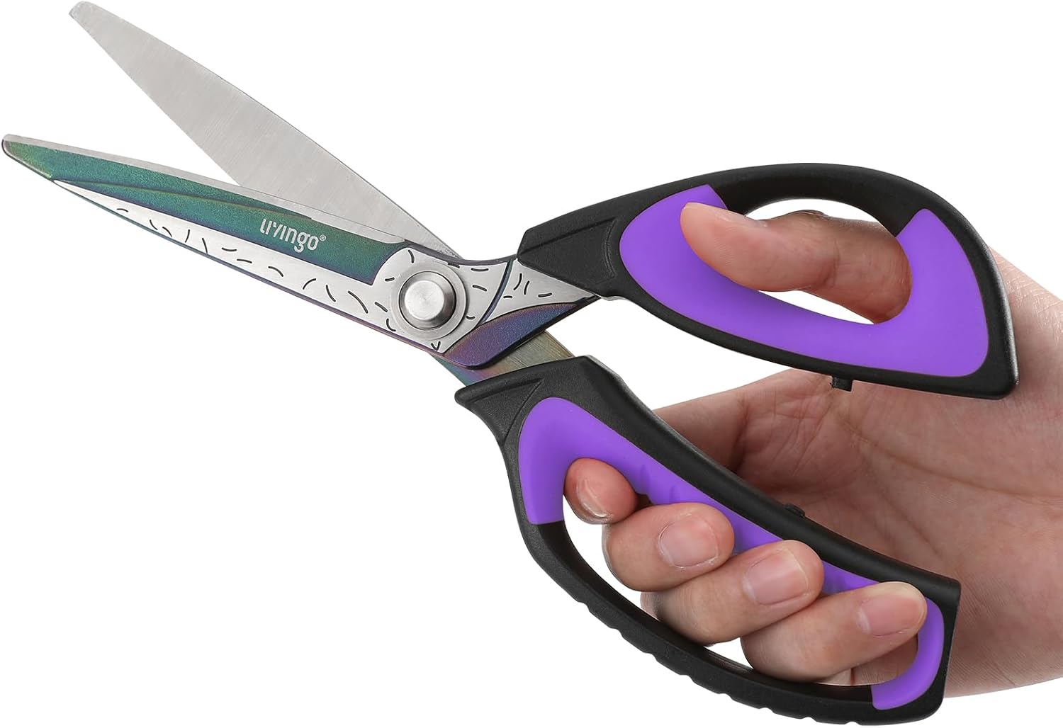 Detalle de LIVINGO Heavy Duty 10" Utility Stainless Steel Scissors with Titanium Coating