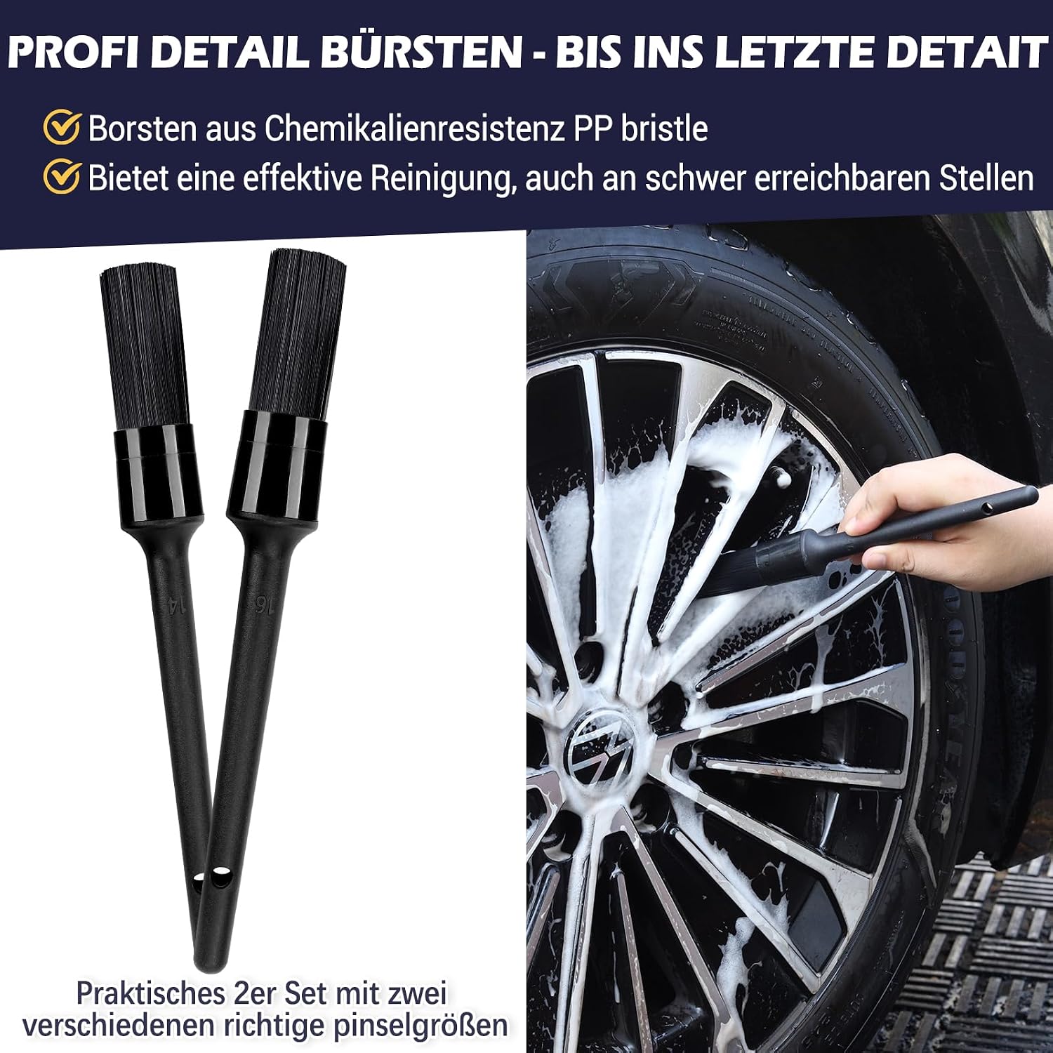 Thumbnail 6 de Kasauber Felgenbürste für Akkuschrauber – Wheel Brush für Felgenreinigung an Auto, Motorrad & Fahrrad