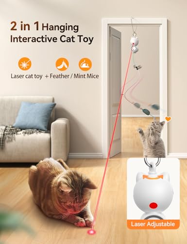Detalle 2 de FEELNEEDY Juguete interactivo para gato 2 modos