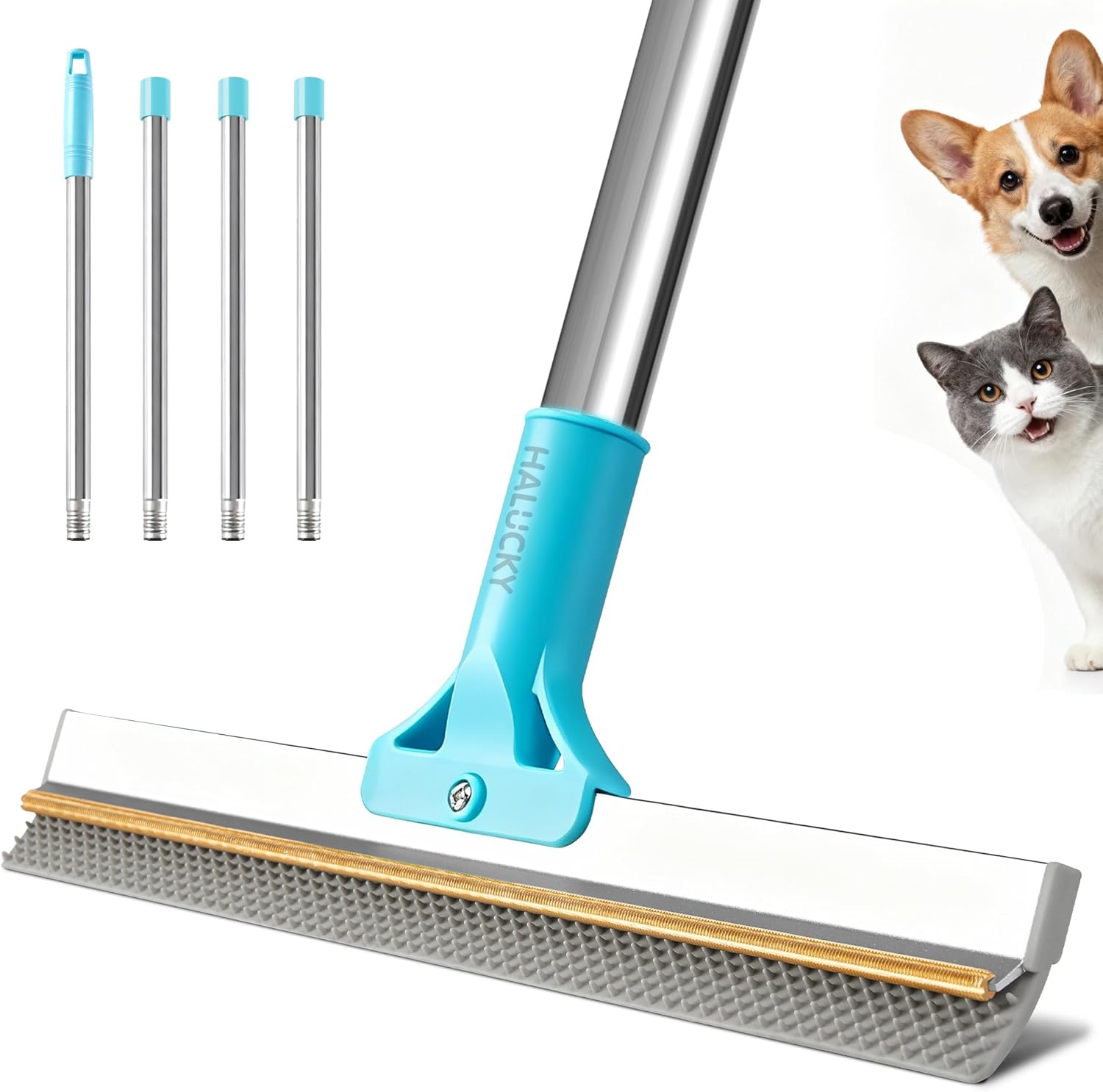 Detalle de Halucky Carpet Rake 63" for Pet Hair