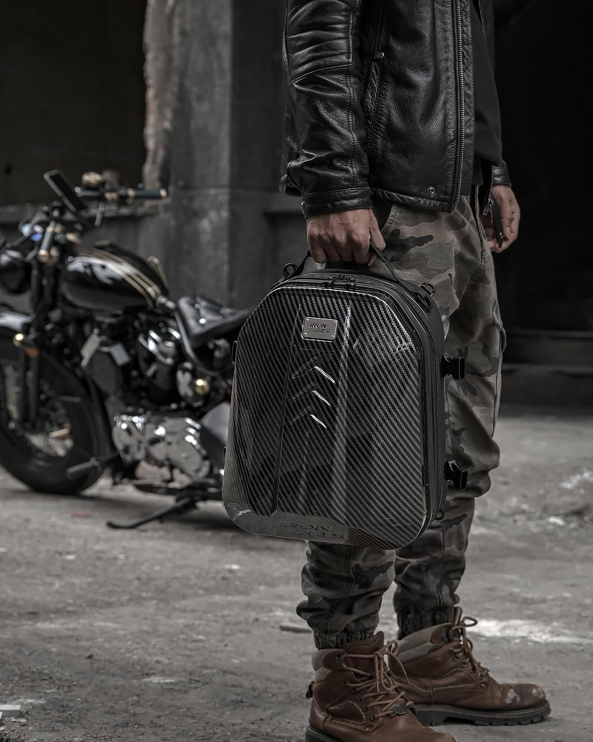Thumbnail 6 de Grapelet borsa posteriore impermeabile per moto con capacità espandibile 24L–35L e guscio rigido ABS