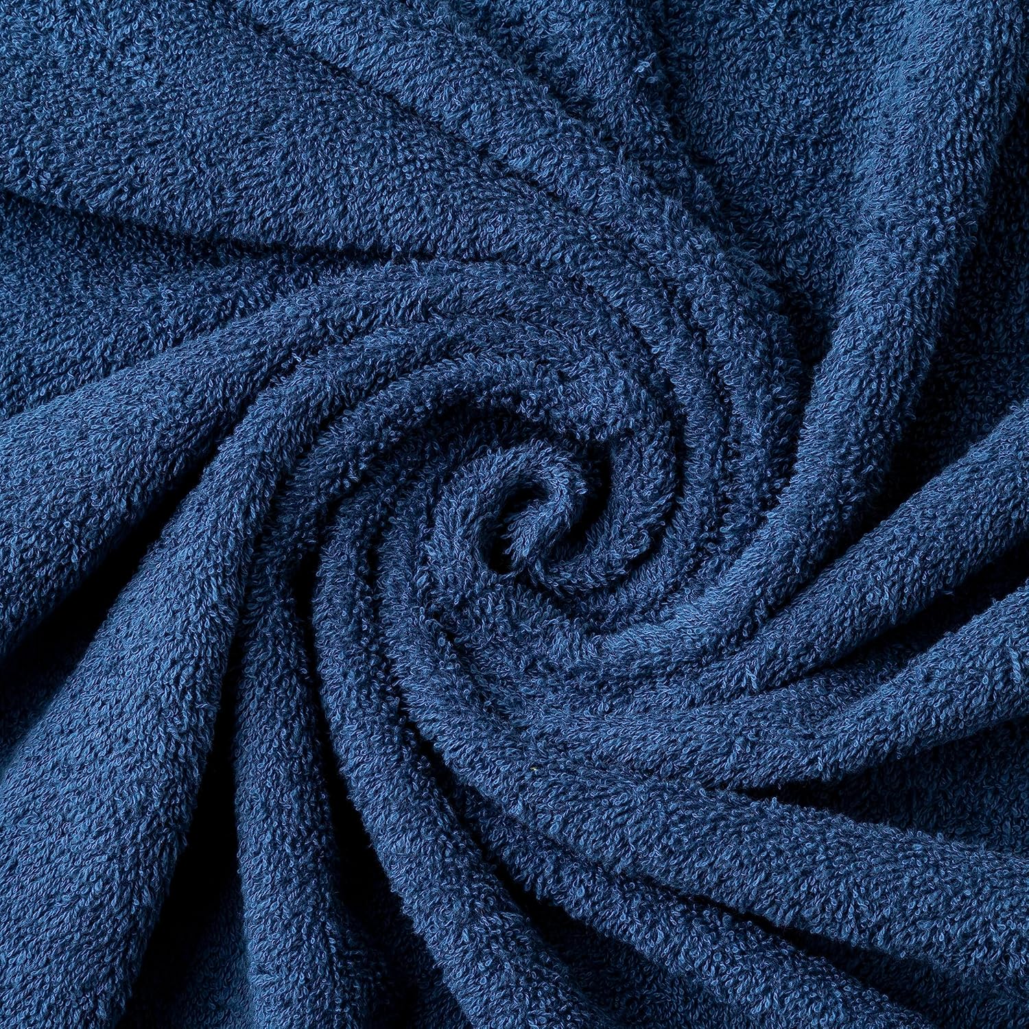 Detalle de Todocama Lot de 2 Serviettes de Douche 100% coton 550 g/m² – Bleu Marine (70 x 140 cm)