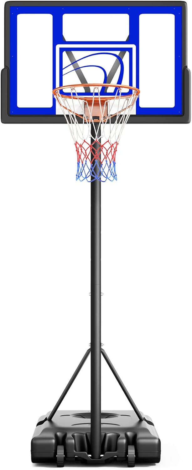 Detalle de TONBUX M021A-2 Adjustable Basketball Hoop, 44-Inch Polycarbonate Backboard