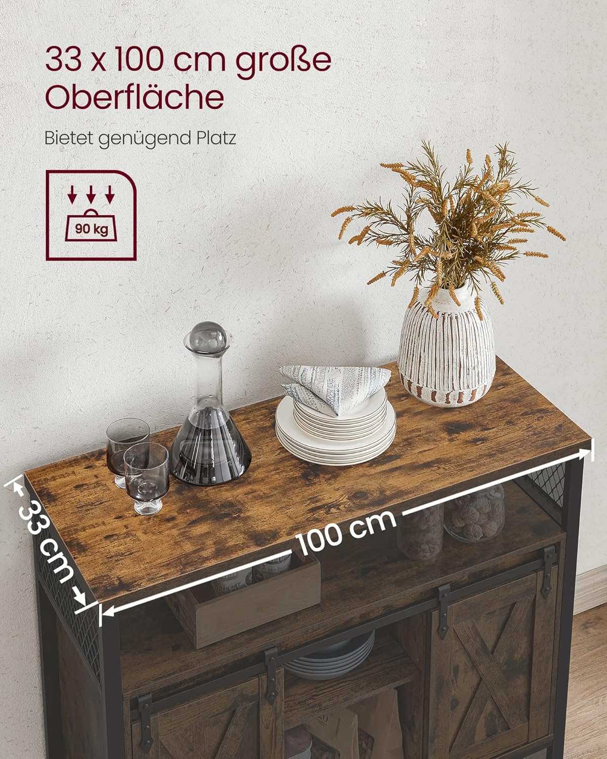 Thumbnail 5 de VASAGLE Sideboard 33×100×80 cm