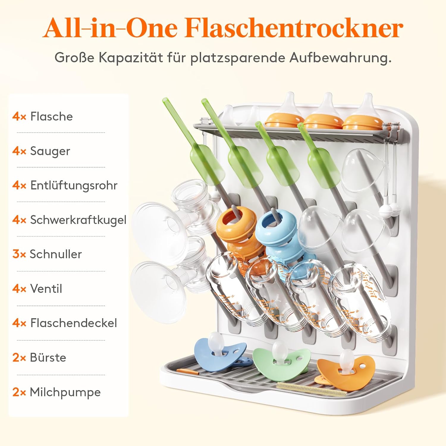 Thumbnail 3 de Lifewit großer Trockenständer für Babyflaschen mit 15 Haken und Abtropfschale