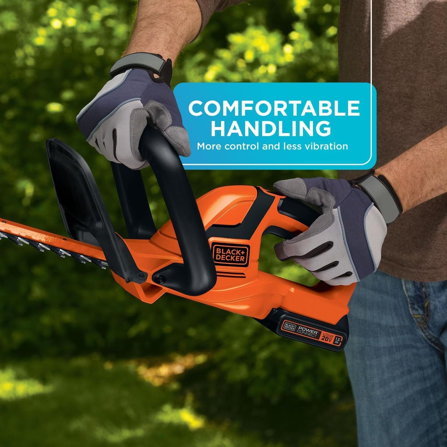 Thumbnail 4 de BLACK+DECKER 20V MAX Cordless Hedge Trimmer (LHT2220) — 22" Steel Blade, Battery & Charger Included