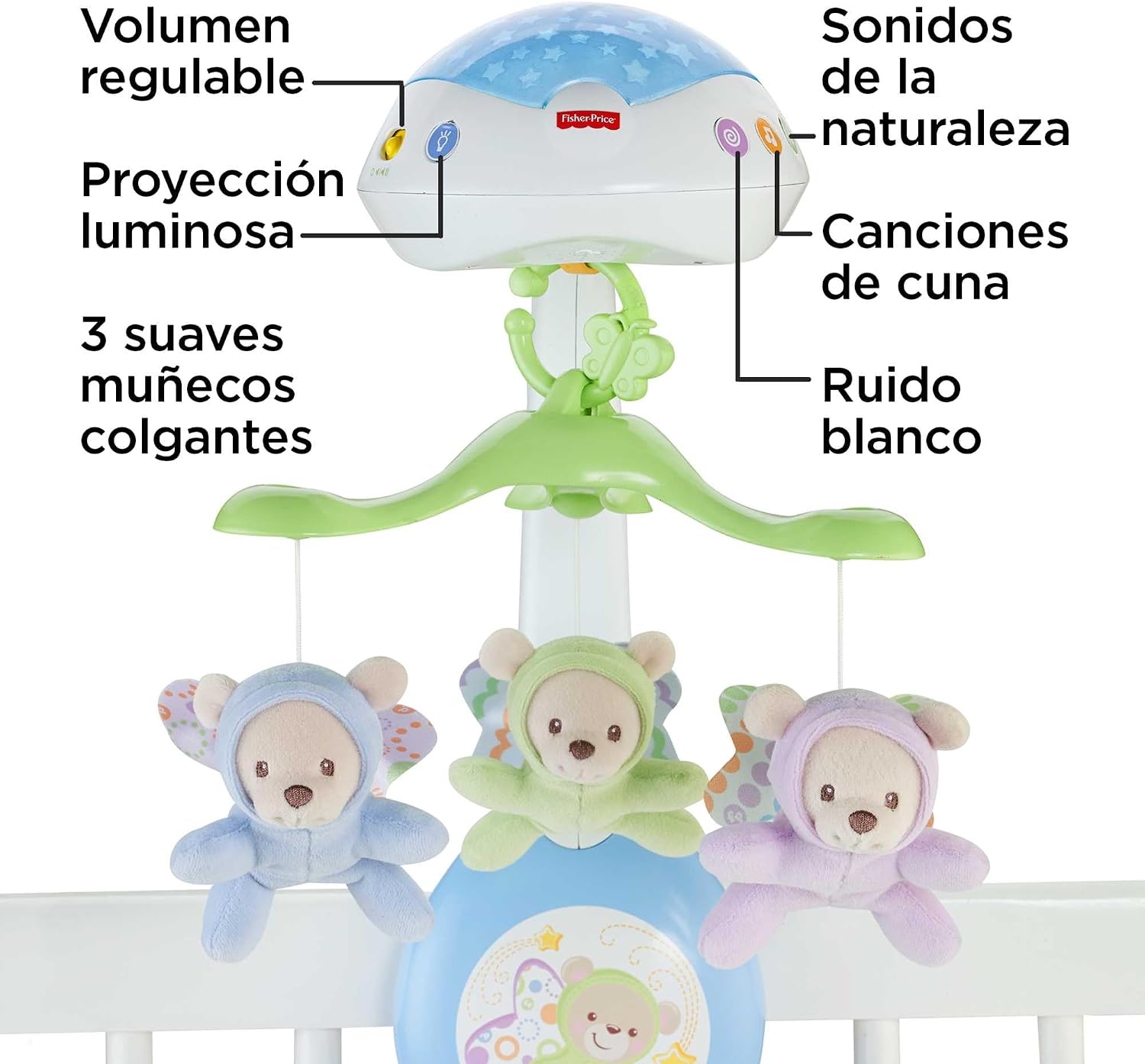 Thumbnail 6 de Fisher-Price Móvil Ositos Voladores 🐻 - Sonidos y Control Remoto