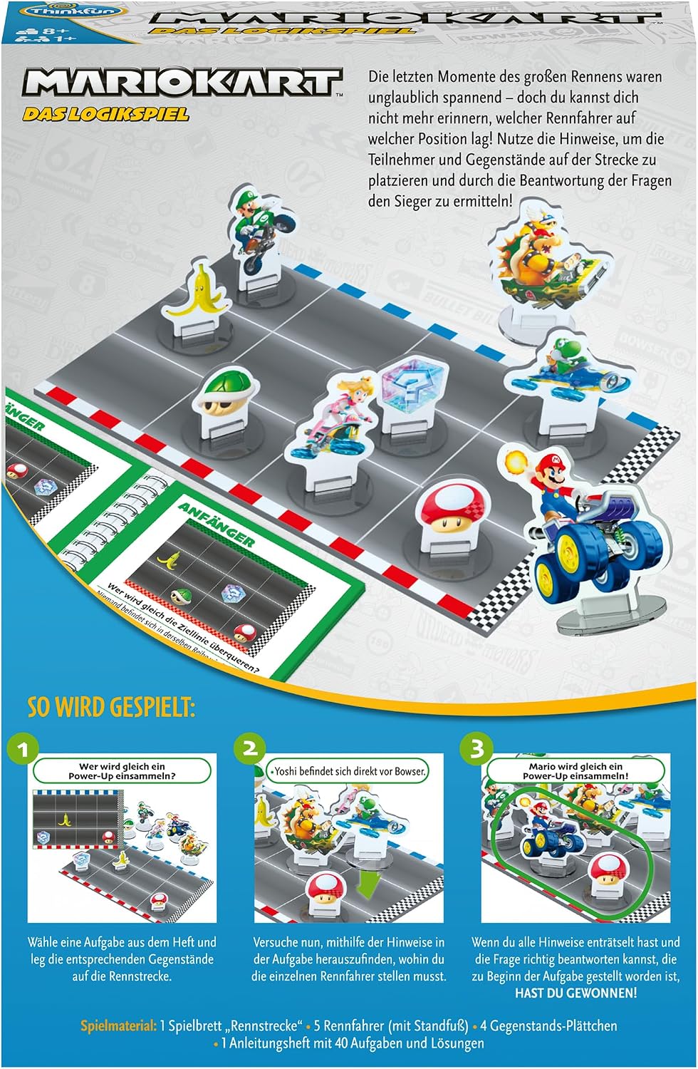Detalle de Thinkfun 76536 Mariokart – Das Logikspiel für rasante Deduktion und Positionen-Rätsel